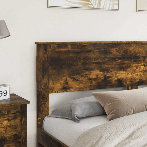 vidaXL Headboard with Headboard Smoked Oak 200 cm Engineered wood