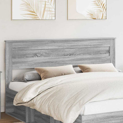vidaXL Headboard with Headboard Grey Sonoma 200 cm Engineered wood