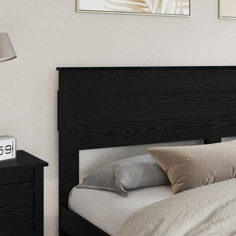 vidaXL Headboard with Headboard Black Oak 180 cm Engineered wood