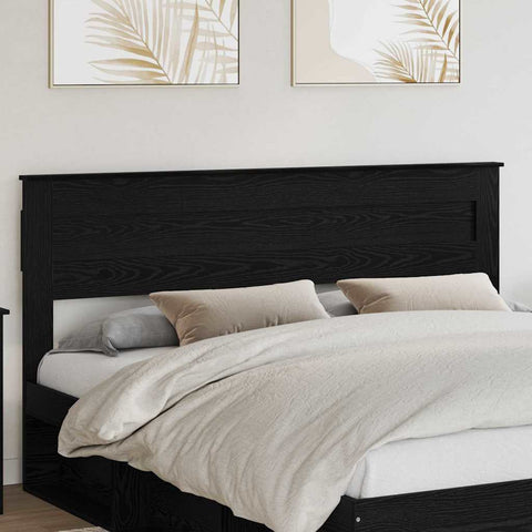 vidaXL Headboard with Headboard Black Oak 180 cm Engineered wood