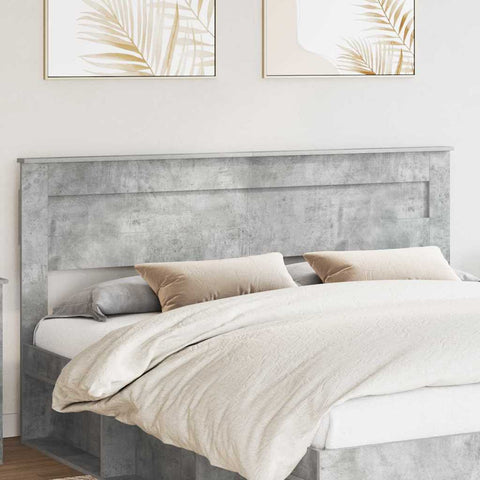 vidaXL Headboard with Headboard Concrete Grey 180 cm Engineered wood
