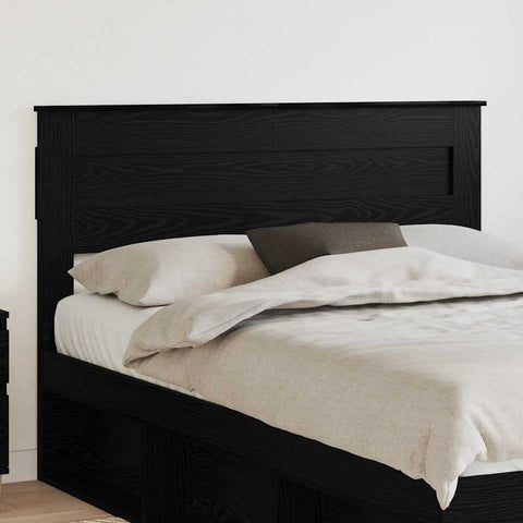 vidaXL Headboard with Headboard Black Oak 160 cm Engineered wood