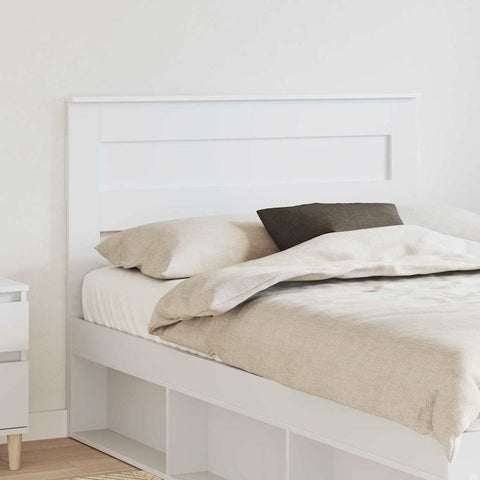 vidaXL Headboard with Headboard White 135 cm Engineered wood