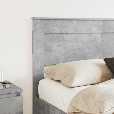 vidaXL Headboard with Headboard Concrete Grey 135 cm Engineered wood