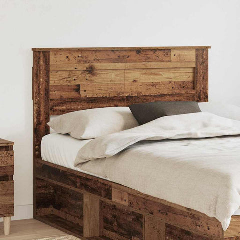 vidaXL Headboard with Headboard Old Wood 135 cm Engineered wood