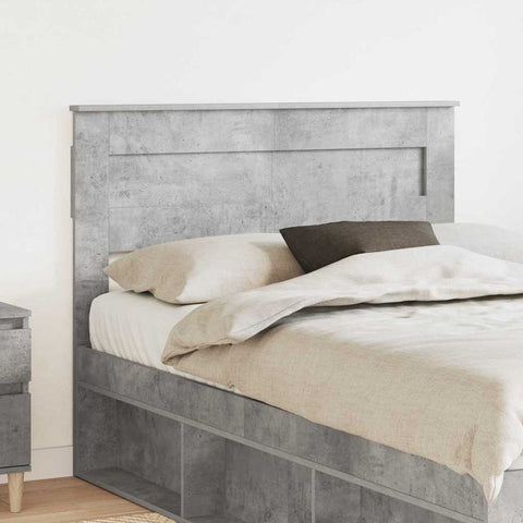 vidaXL Headboard with Headboard Concrete Grey 120 cm Engineered wood