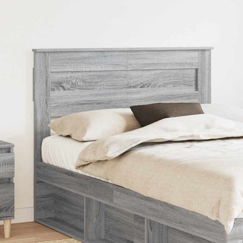 vidaXL Headboard with Headboard Grey Sonoma 120 cm Engineered wood