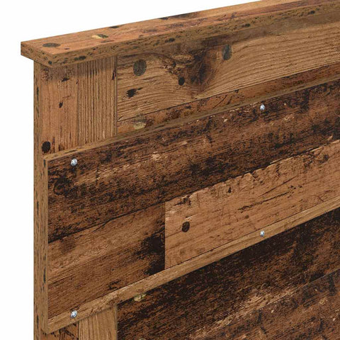 vidaXL Headboard with Headboard Old Wood 100 cm Engineered wood