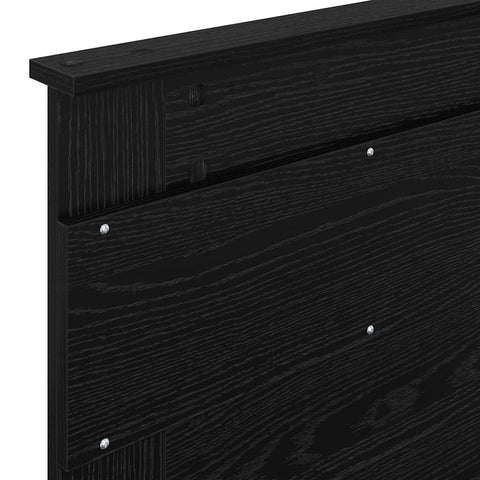 vidaXL Headboard with Headboard Black Oak 90 cm Engineered wood