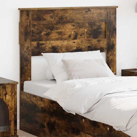 vidaXL Headboard with Headboard Smoked Oak 80 cm Engineered wood