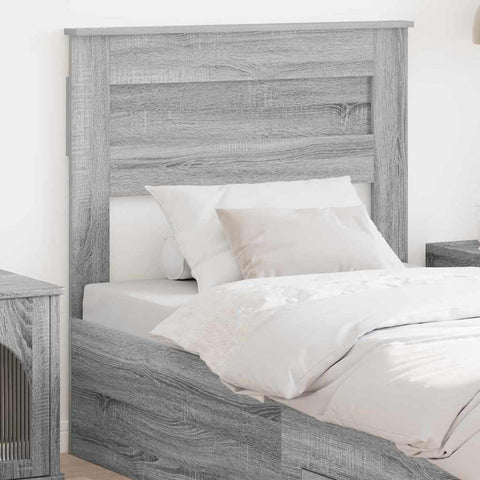 vidaXL Headboard with Headboard Grey Sonoma 75 cm Engineered wood