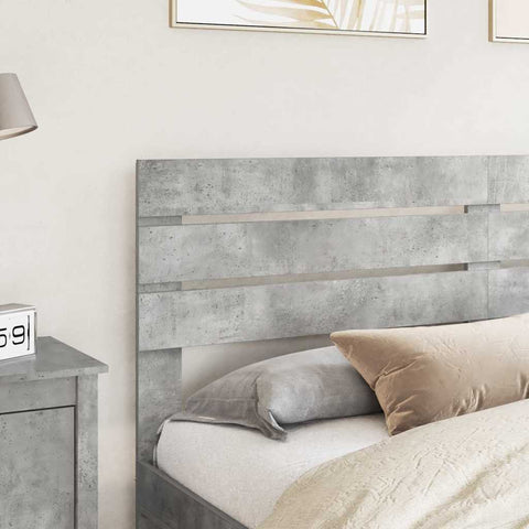 vidaXL Headboard with Headboard Concrete Grey 200 cm Engineered wood