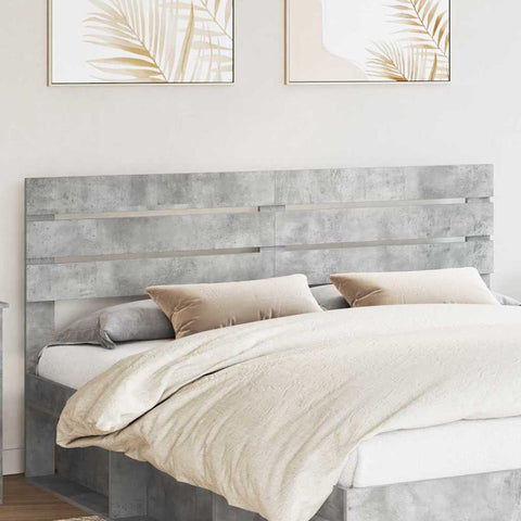 vidaXL Headboard with Headboard Concrete Grey 200 cm Engineered wood