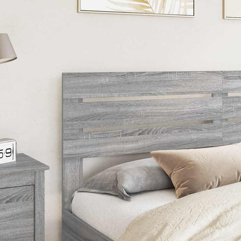 vidaXL Headboard with Headboard Grey Sonoma 200 cm Engineered wood