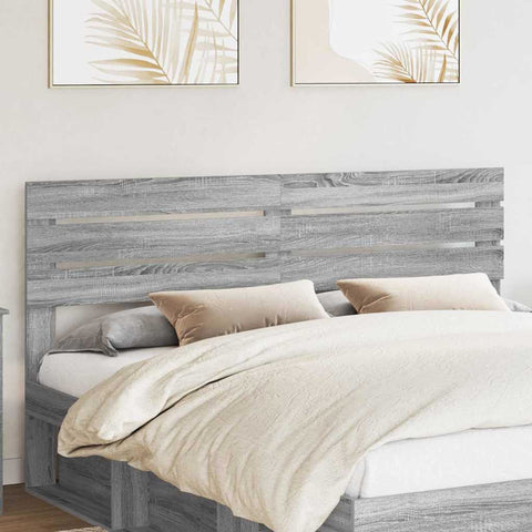 vidaXL Headboard with Headboard Grey Sonoma 200 cm Engineered wood