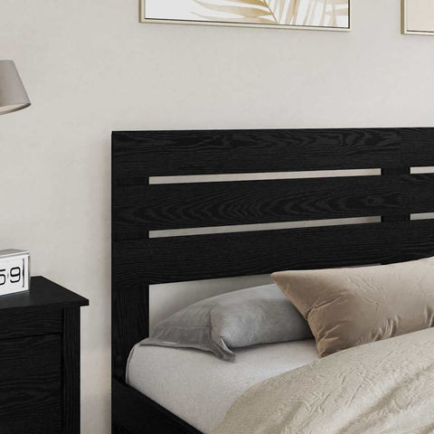 vidaXL Headboard with Headboard Black Oak 180 cm Engineered wood