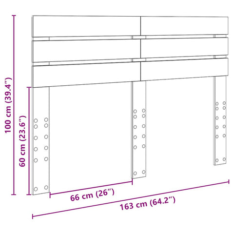 vidaXL Headboard with Headboard White 160 cm Engineered wood