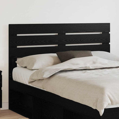 vidaXL Headboard with Headboard Black Oak 150 cm Engineered wood
