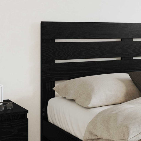 vidaXL Headboard with Headboard Black Oak 140 cm Engineered wood