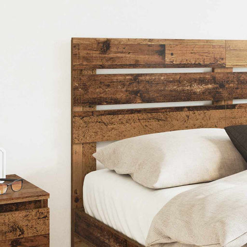 vidaXL Headboard with Headboard Old Wood 135 cm Engineered wood