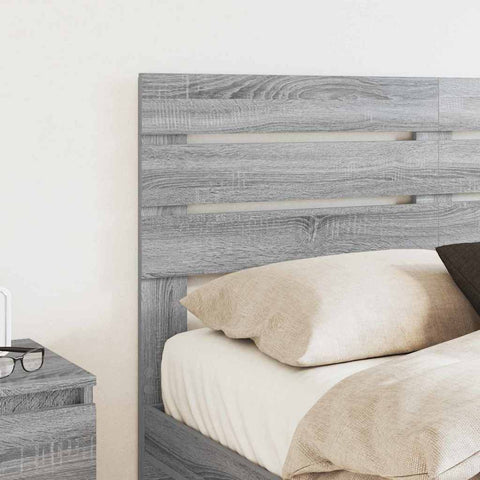 vidaXL Headboard with Headboard Grey Sonoma 120 cm Engineered wood