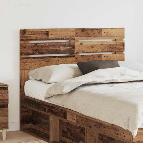 vidaXL Headboard with Headboard Old Wood 120 cm Engineered wood