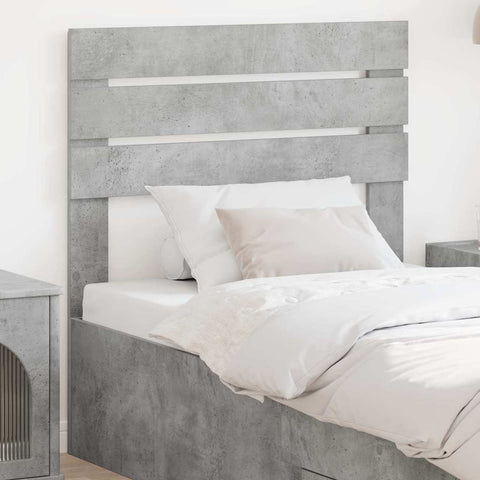 vidaXL Headboard with Headboard Concrete Grey 100 cm Engineered wood