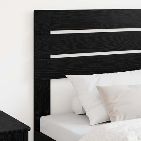 vidaXL Headboard with Headboard Black Oak 90 cm Engineered wood