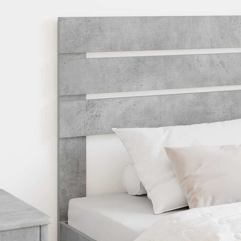 vidaXL Headboard with Headboard Concrete Grey 90 cm Engineered wood