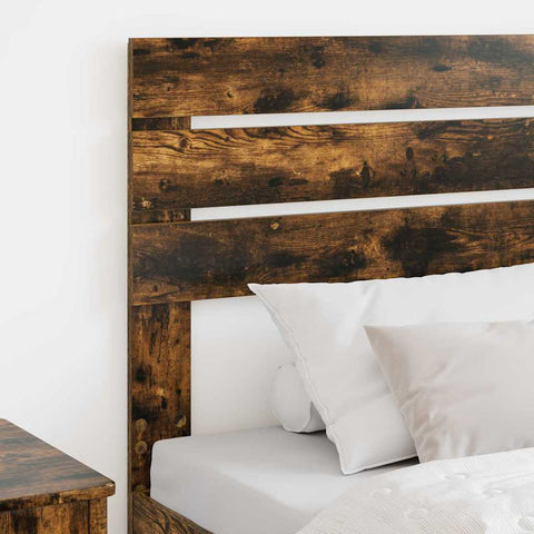 vidaXL Headboard with Headboard Smoked Oak 90 cm Engineered wood