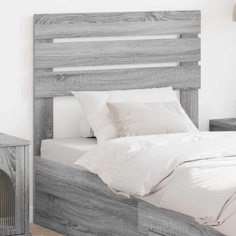 vidaXL Headboard with Headboard Grey Sonoma 90 cm Engineered wood
