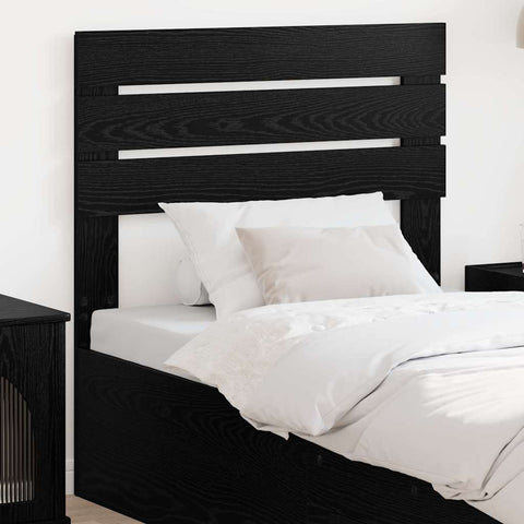 vidaXL Headboard with Headboard Black Oak 75 cm Engineered wood