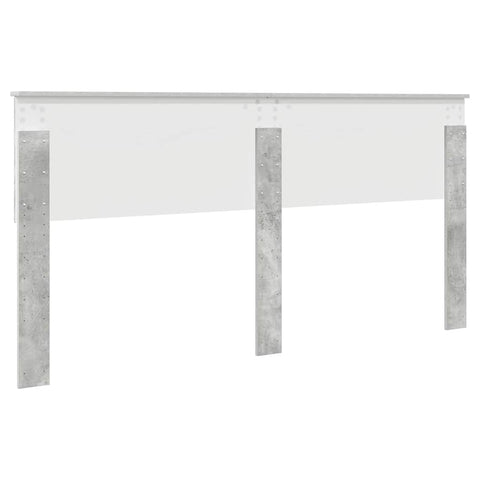 vidaXL Headboard with Headboard Concrete Grey 200 cm Engineered wood