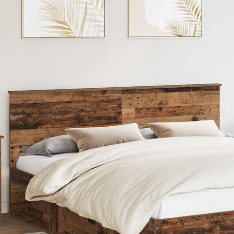vidaXL Headboard with Headboard Old Wood 200 cm Engineered wood