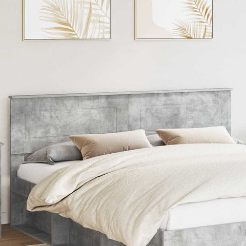 vidaXL Headboard with Headboard Concrete Grey 180 cm Engineered wood