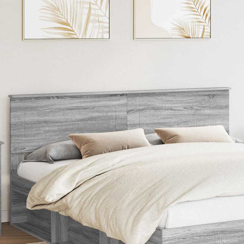 vidaXL Headboard with Headboard Grey Sonoma 180 cm Engineered wood