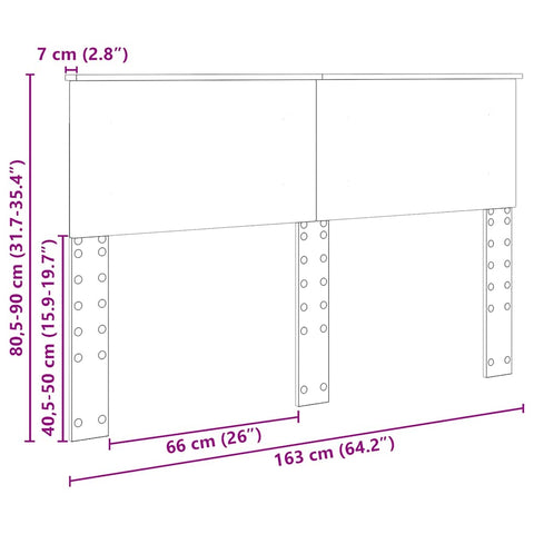 vidaXL Headboard with Headboard Old Wood 160 cm Engineered wood