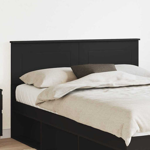 vidaXL Headboard with Headboard Black Oak 150 cm Engineered wood