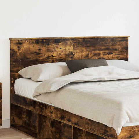 vidaXL Headboard with Headboard Smoked Oak 140 cm Engineered wood