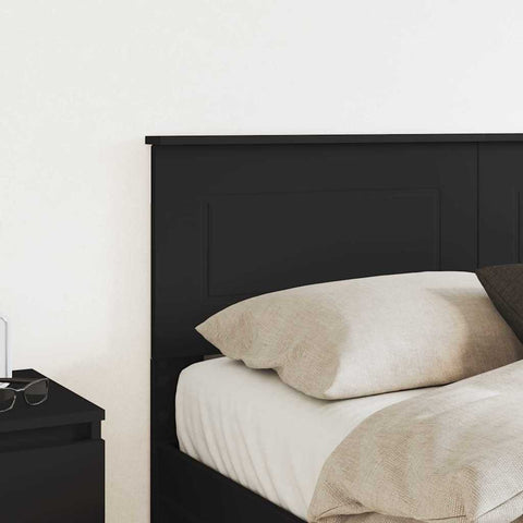 vidaXL Headboard with Headboard Black Oak 135 cm Engineered wood