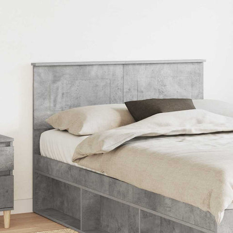 vidaXL Headboard with Headboard Concrete Grey 135 cm Engineered wood