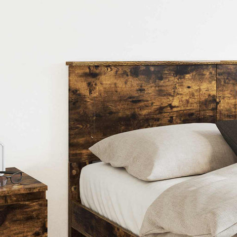 vidaXL Headboard with Headboard Smoked Oak 135 cm Engineered wood