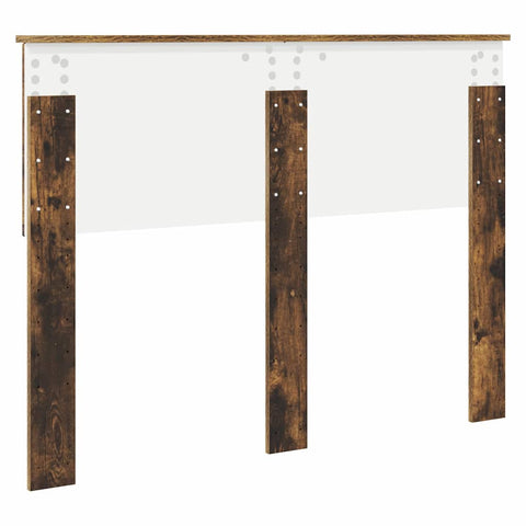 vidaXL Headboard with Headboard Smoked Oak 135 cm Engineered wood