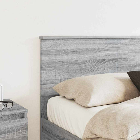 vidaXL Headboard with Headboard Grey Sonoma 135 cm Engineered wood