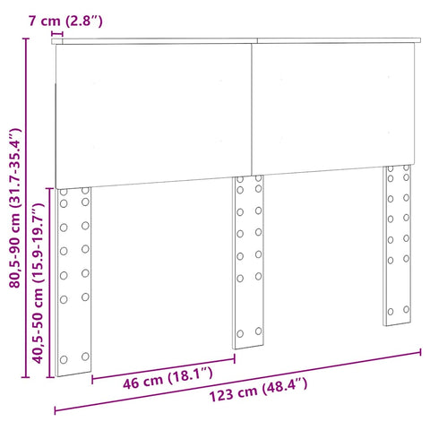 vidaXL Headboard with Headboard White 120 cm Engineered wood