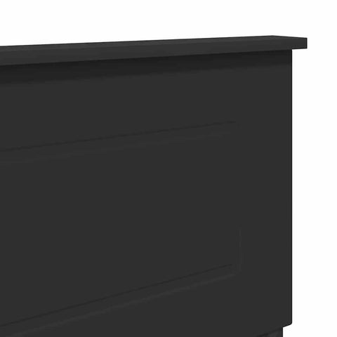 vidaXL Headboard with Headboard Black Oak 120 cm Engineered wood