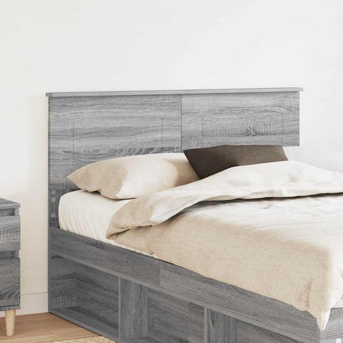 vidaXL Headboard with Headboard Grey Sonoma 120 cm Engineered wood