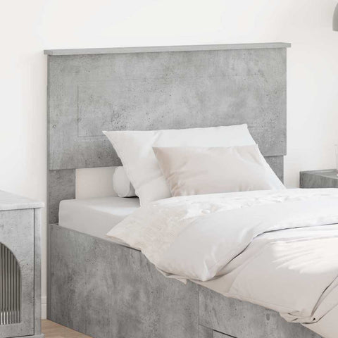 vidaXL Headboard with Headboard Concrete Grey 100 cm Engineered wood