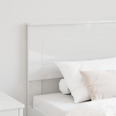 vidaXL Headboard with Headboard Gloss White 90 cm Engineered wood