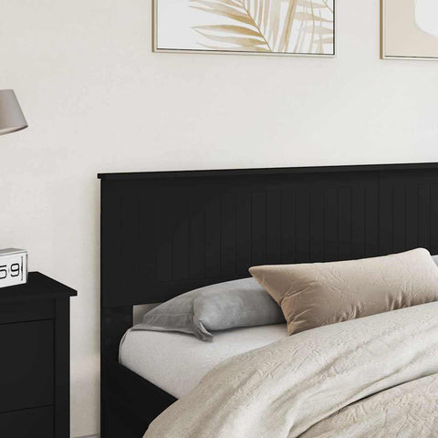 vidaXL Headboard with Headboard Black Oak 200 cm Engineered wood